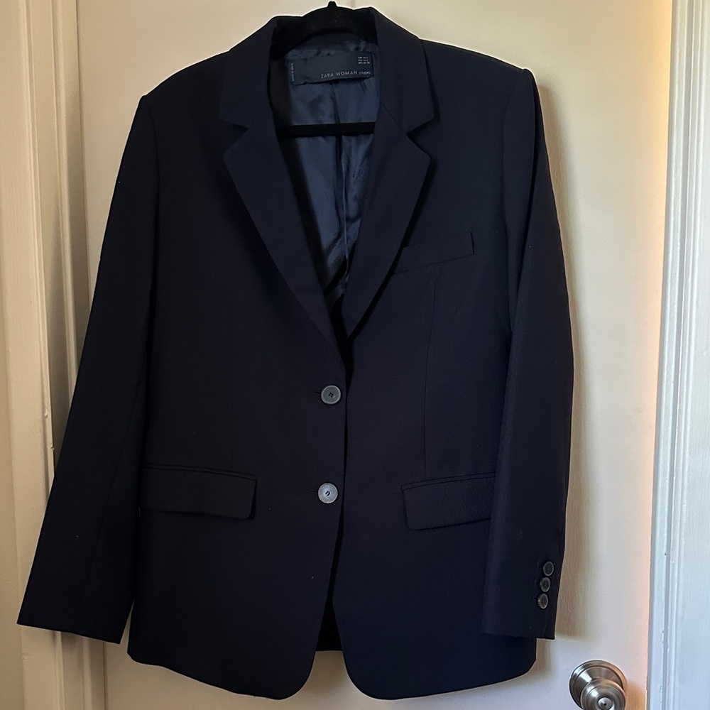 Women’s navy Blazer Zara M-L